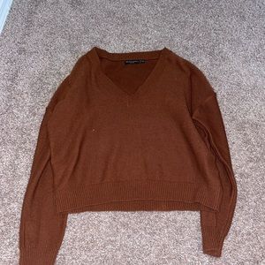 Burnt orange v neck sweater